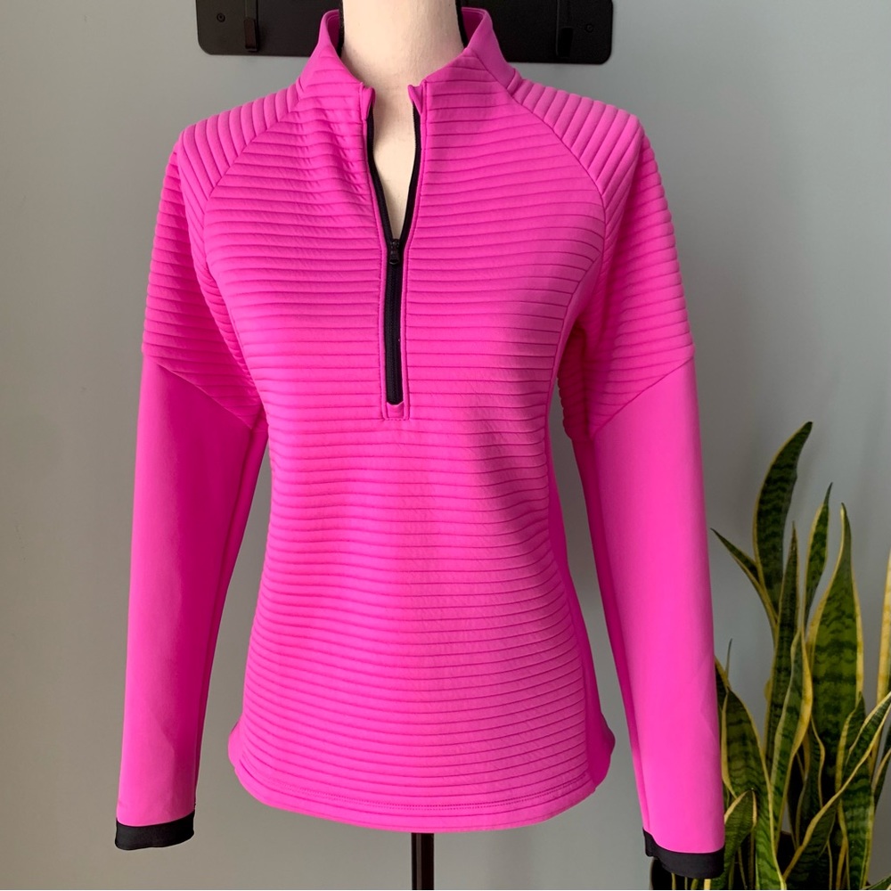 [ Under Armour ] Storm Coldgear Fitted
Quarter Zip Athletic Pullover • Pink • S